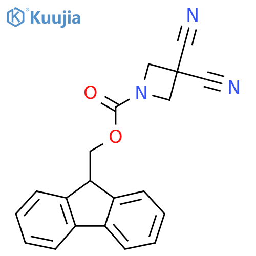 (9H-fluoren-9-yl)methyl 3,3-dicyanoazetidine-1-carboxylate structure