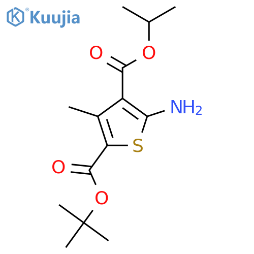 2-Tert-butyl 4-propan-2-yl 5-amino-3-methylthiophene-2,4-dicarboxylate structure