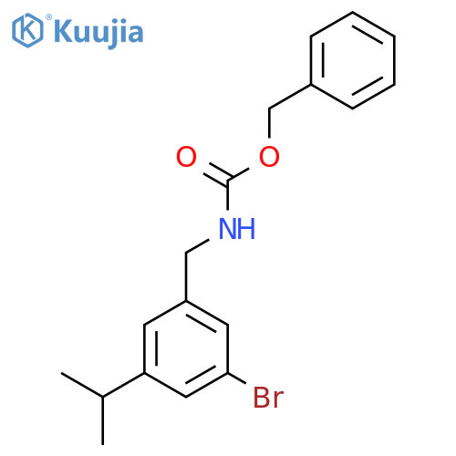 benzyl N-{3-bromo-5-(propan-2-yl)phenylmethyl}carbamate structure