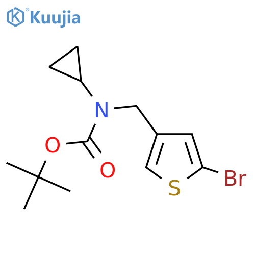 tert-butyl N-(5-bromothiophen-3-yl)methyl-N-cyclopropylcarbamate structure