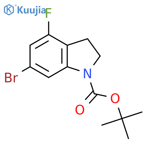 tert-butyl 6-bromo-4-fluoro-2,3-dihydro-1H-indole-1-carboxylate structure