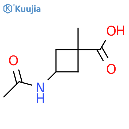 3-Acetamido-1-methylcyclobutane-1-carboxylic acid structure