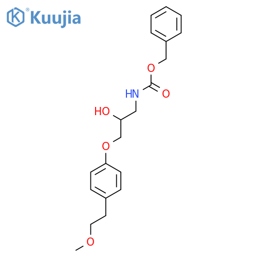 benzyl N-{2-hydroxy-3-[4-(2-methoxyethyl)phenoxy]propyl}carbamate structure