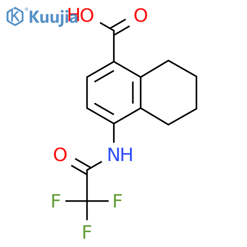 4-(2,2,2-Trifluoroacetamido)-5,6,7,8-tetrahydronaphthalene-1-carboxylic acid structure