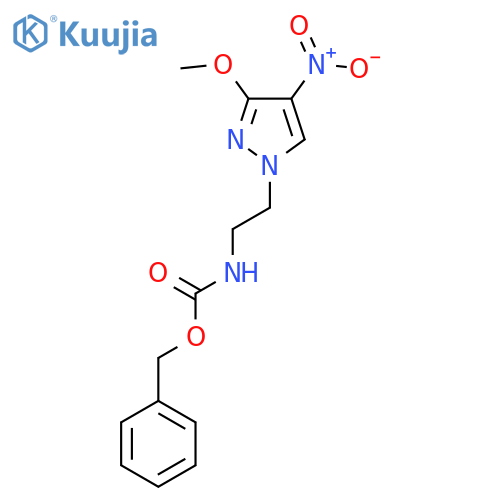 benzyl N-2-(3-methoxy-4-nitro-1H-pyrazol-1-yl)ethylcarbamate structure