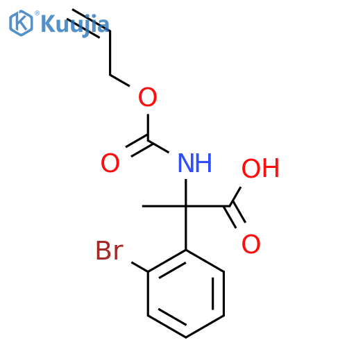 2-(2-bromophenyl)-2-{(prop-2-en-1-yloxy)carbonylamino}propanoic acid structure