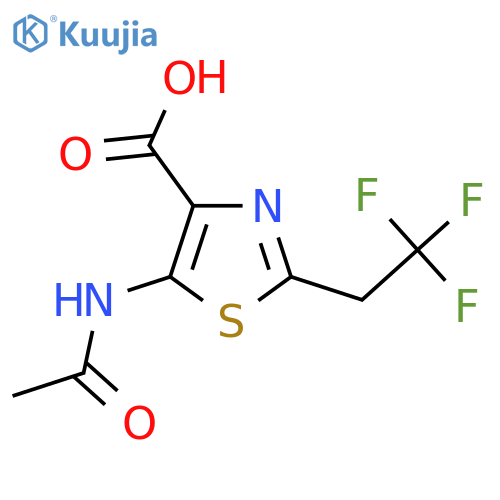 5-Acetamido-2-(2,2,2-trifluoroethyl)-1,3-thiazole-4-carboxylic acid structure