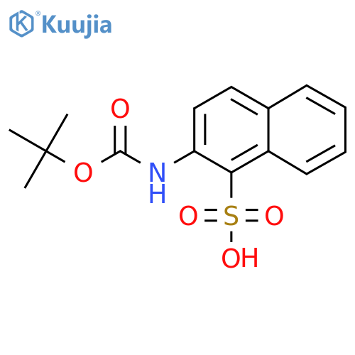 2-{(tert-butoxy)carbonylamino}naphthalene-1-sulfonic acid structure