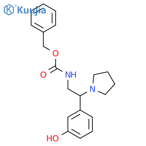 benzyl N-2-(3-hydroxyphenyl)-2-(pyrrolidin-1-yl)ethylcarbamate structure