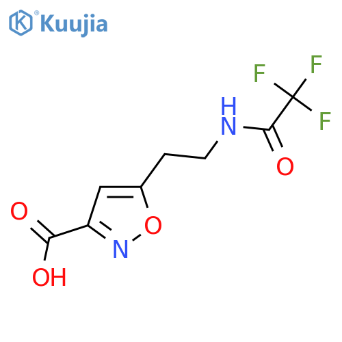 5-2-(2,2,2-trifluoroacetamido)ethyl-1,2-oxazole-3-carboxylic acid structure