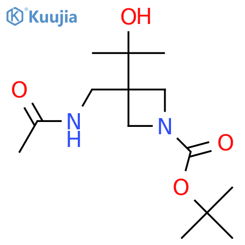 Tert-butyl 3-(acetamidomethyl)-3-(2-hydroxypropan-2-yl)azetidine-1-carboxylate structure