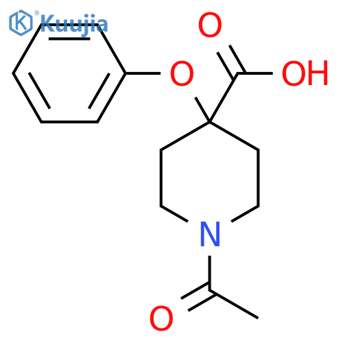 1-Acetyl-4-phenoxypiperidine-4-carboxylic acid structure