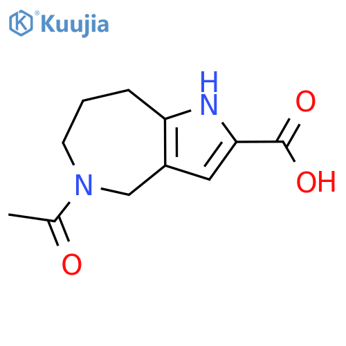 5-acetyl-1H,4H,5H,6H,7H,8H-pyrrolo3,2-cazepine-2-carboxylic acid structure