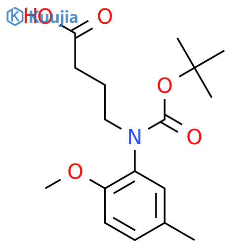 4-{(tert-butoxy)carbonyl(2-methoxy-5-methylphenyl)amino}butanoic acid structure