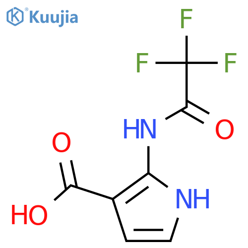 2-(2,2,2-trifluoroacetamido)-1H-pyrrole-3-carboxylic acid structure