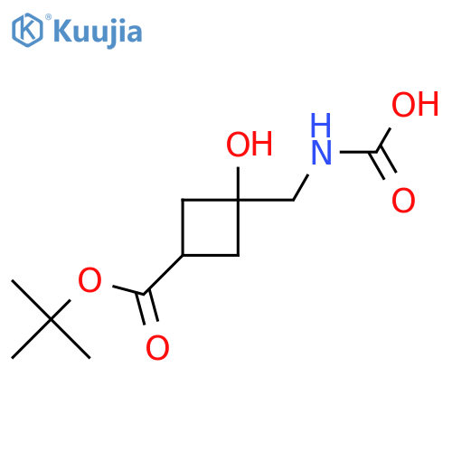 ({3-[(Tert-butoxy)carbonyl]-1-hydroxycyclobutyl}methyl)carbamic acid structure