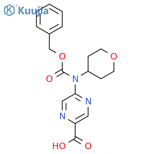 5-{(benzyloxy)carbonyl(oxan-4-yl)amino}pyrazine-2-carboxylic acid structure
