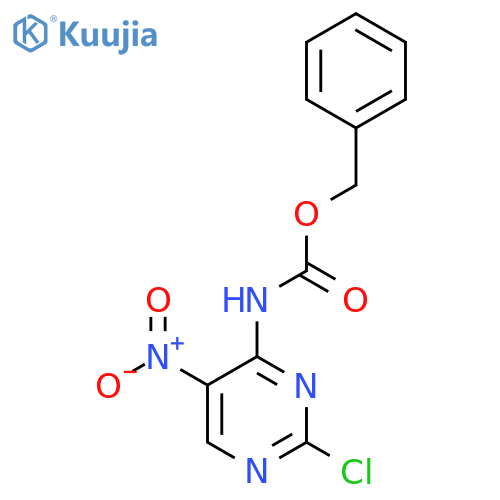 benzyl N-(2-chloro-5-nitropyrimidin-4-yl)carbamate structure
