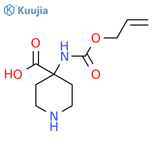4-{[(Prop-2-en-1-yloxy)carbonyl]amino}piperidine-4-carboxylic acid structure