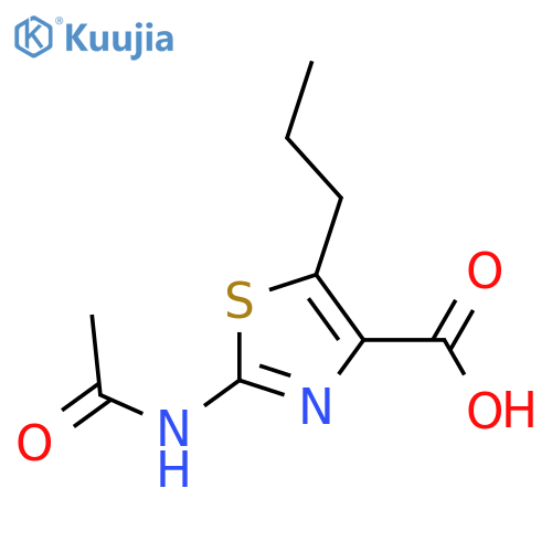 2-Acetamido-5-propyl-1,3-thiazole-4-carboxylic acid structure