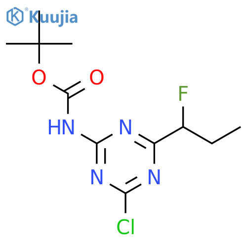 tert-butyl N-4-chloro-6-(1-fluoropropyl)-1,3,5-triazin-2-ylcarbamate structure