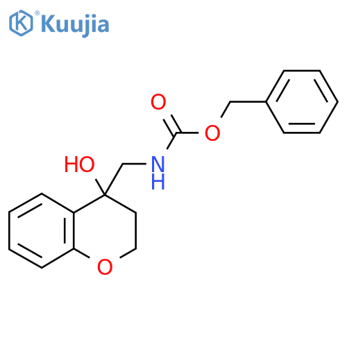 benzyl N-(4-hydroxy-3,4-dihydro-2H-1-benzopyran-4-yl)methylcarbamate structure