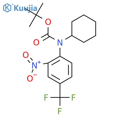 tert-butyl N-cyclohexyl-N-2-nitro-4-(trifluoromethyl)phenylcarbamate structure