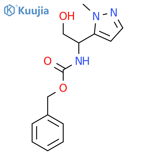 benzyl N-[2-hydroxy-1-(1-methyl-1H-pyrazol-5-yl)ethyl]carbamate structure