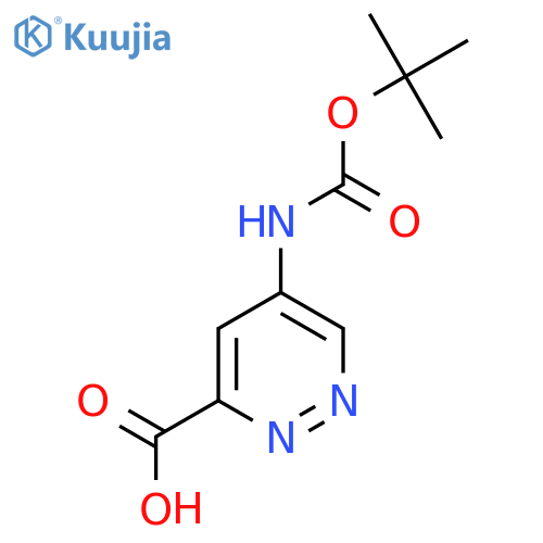 5-{(tert-butoxy)carbonylamino}pyridazine-3-carboxylic acid structure