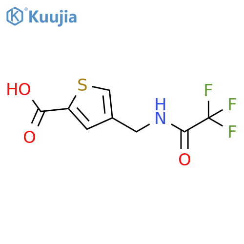 4-(trifluoroacetamido)methylthiophene-2-carboxylic acid structure