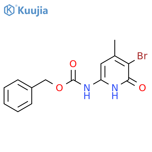 benzyl N-(5-bromo-6-hydroxy-4-methylpyridin-2-yl)carbamate structure
