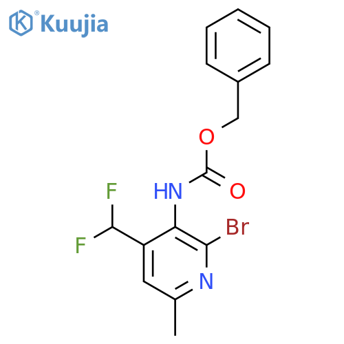 benzyl N-2-bromo-4-(difluoromethyl)-6-methylpyridin-3-ylcarbamate structure