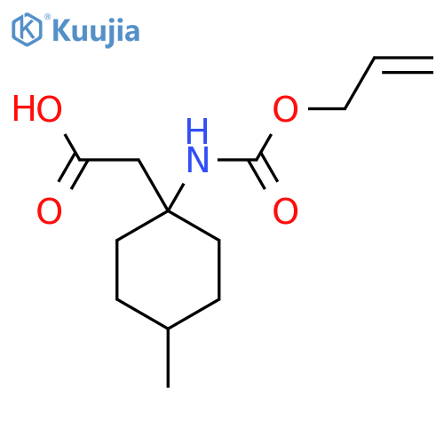 2-(4-methyl-1-{(prop-2-en-1-yloxy)carbonylamino}cyclohexyl)acetic acid structure