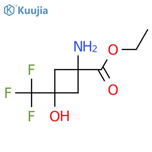 Ethyl 1-amino-3-hydroxy-3-(trifluoromethyl)cyclobutane-1-carboxylate structure