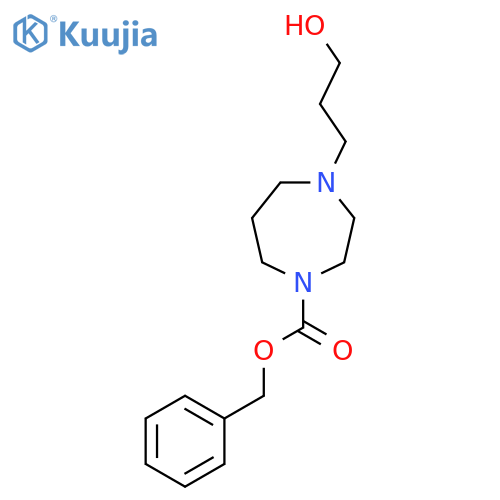 Benzyl 4-(3-hydroxypropyl)-1,4-diazepane-1-carboxylate structure