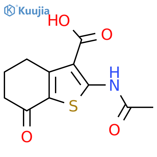 2-acetamido-7-oxo-4,5,6,7-tetrahydro-1-benzothiophene-3-carboxylic acid structure