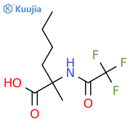 2-Methyl-2-(2,2,2-trifluoroacetamido)hexanoic acid structure