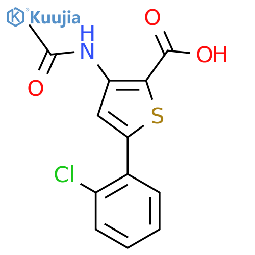 5-(2-Chlorophenyl)-3-acetamidothiophene-2-carboxylic acid structure