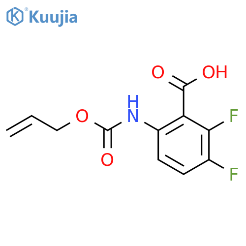 2,3-difluoro-6-{(prop-2-en-1-yloxy)carbonylamino}benzoic acid structure