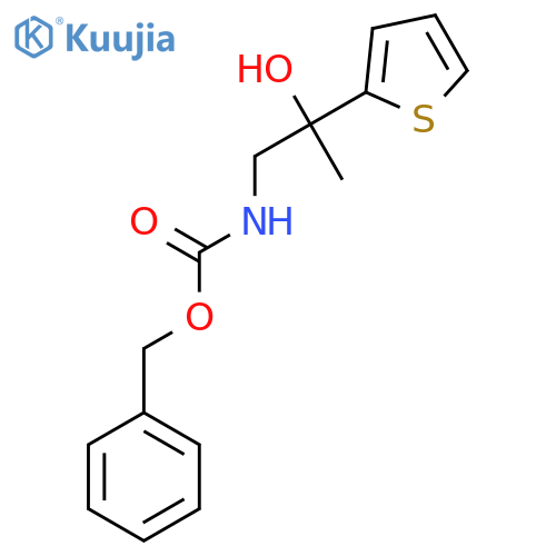 benzyl N-2-hydroxy-2-(thiophen-2-yl)propylcarbamate structure