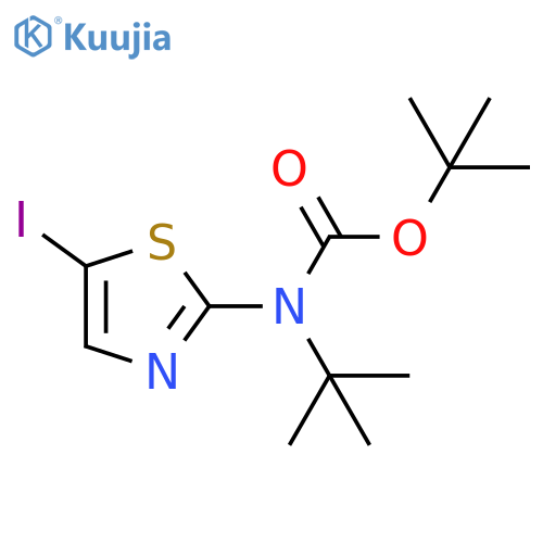 tert-butyl N-tert-butyl-N-(5-iodo-1,3-thiazol-2-yl)carbamate structure