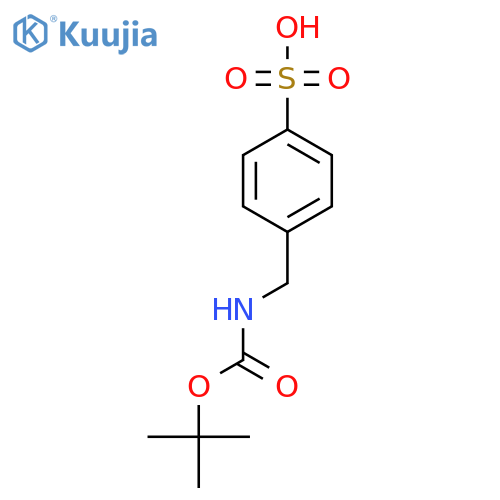 4-({[(Tert-butoxy)carbonyl]amino}methyl)benzene-1-sulfonic acid structure