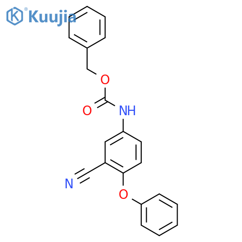 benzyl N-(3-cyano-4-phenoxyphenyl)carbamate structure