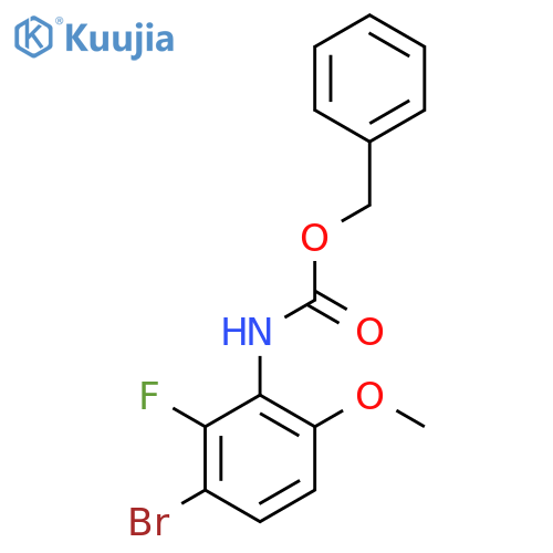 benzyl N-(3-bromo-2-fluoro-6-methoxyphenyl)carbamate structure