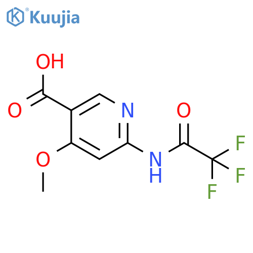 4-Methoxy-6-(2,2,2-trifluoroacetamido)pyridine-3-carboxylic acid structure