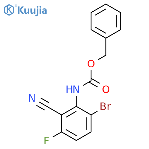 benzyl N-(6-bromo-2-cyano-3-fluorophenyl)carbamate structure