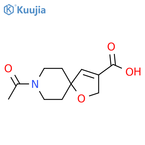 8-acetyl-1-oxa-8-azaspiro4.5dec-3-ene-3-carboxylic acid structure