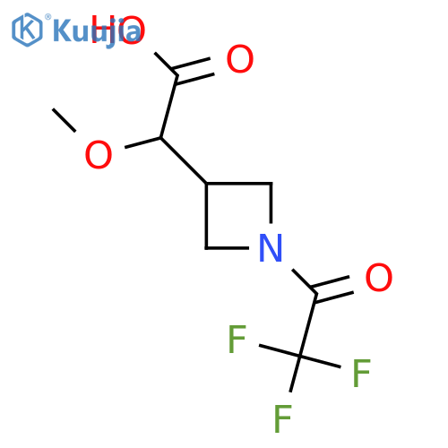 2-methoxy-2-1-(trifluoroacetyl)azetidin-3-ylacetic acid structure