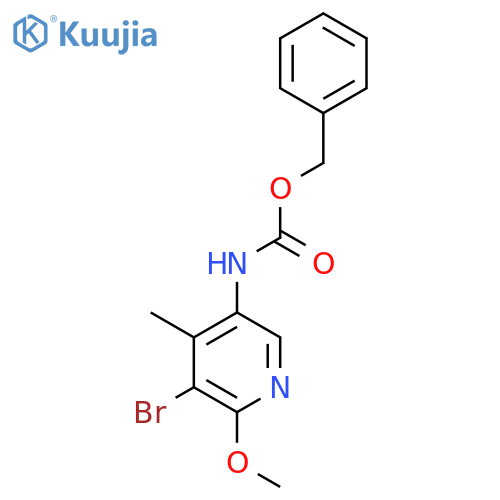 benzyl N-(5-bromo-6-methoxy-4-methylpyridin-3-yl)carbamate structure