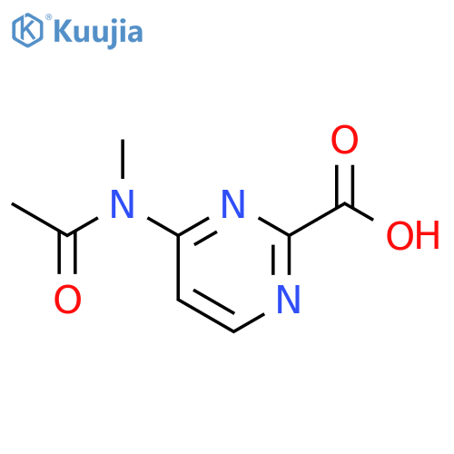 4-(N-methylacetamido)pyrimidine-2-carboxylic acid structure